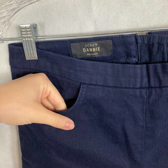 J.‎ Crew Pants Womens Sz 6 Navy Blue Dannie Back Zip Skinny Chino Stretch - Picture 4 of 10